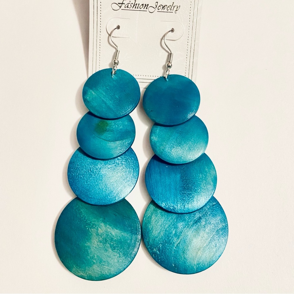Wooden Dangle Earrings Multiple Colors